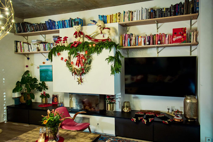 Obývák Agáty Hanychové.