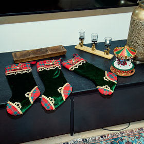 Agáta využila každý prostor pro vánoční dekorace.