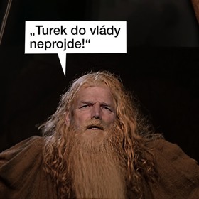 Petr Pavel jako Gandalf. 