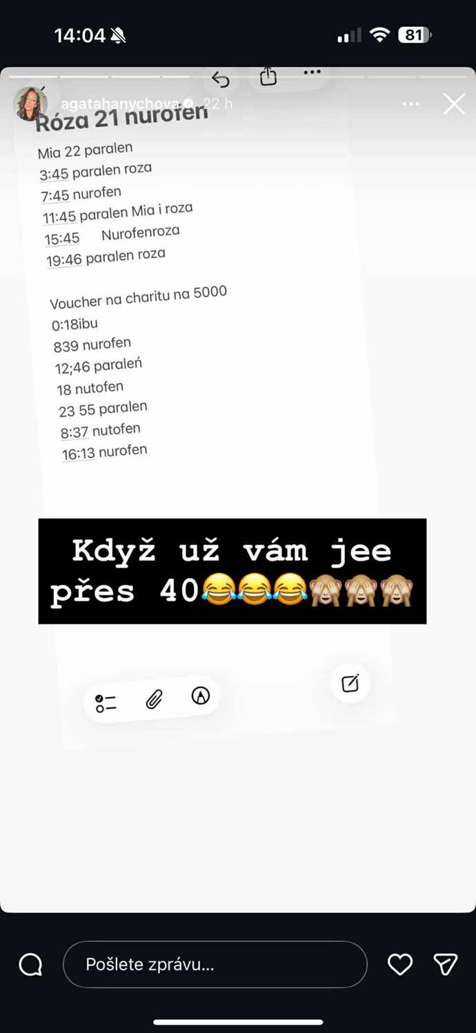 Agáta Hanychová nemá klid ani o Vánocích.