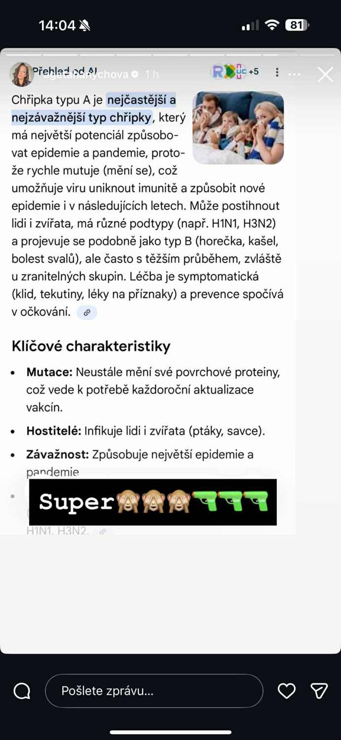 Agáta Hanychová má nemocné holčičky. 