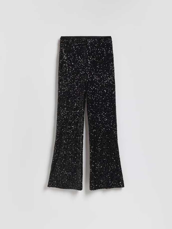 Zvonové kalhoty s flitry, Reserved, 899 Kč