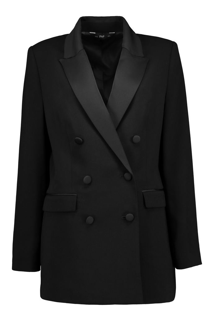 Dvouřadé sako s lesklými klopami, F&F, 1599 Kč
