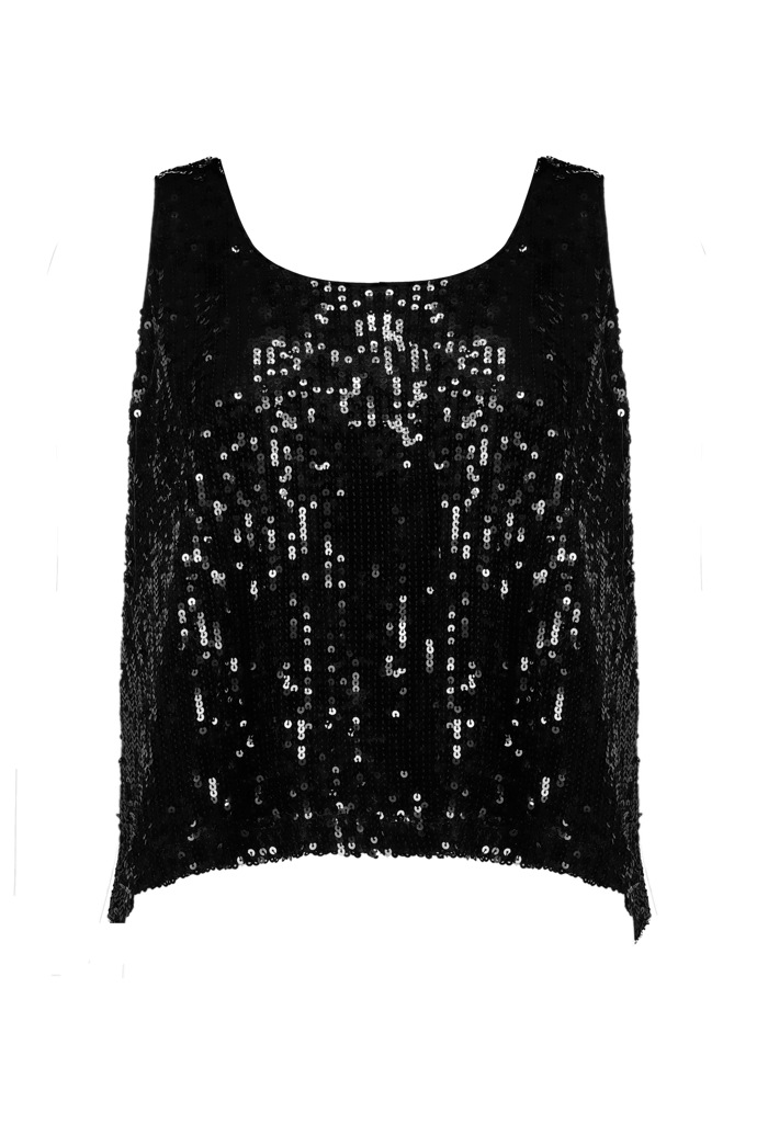 Černý top s flitry, F&F, 449 Kč