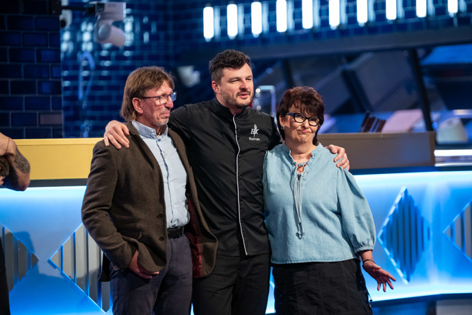 Roman Staša s rodiči.
