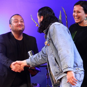 S Rudou z Ostravy se Patrik potkal na akci Moderátor roku v roce 2012.