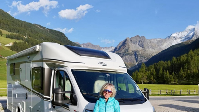 FOTO: Alena Zárybnická v Alpách.