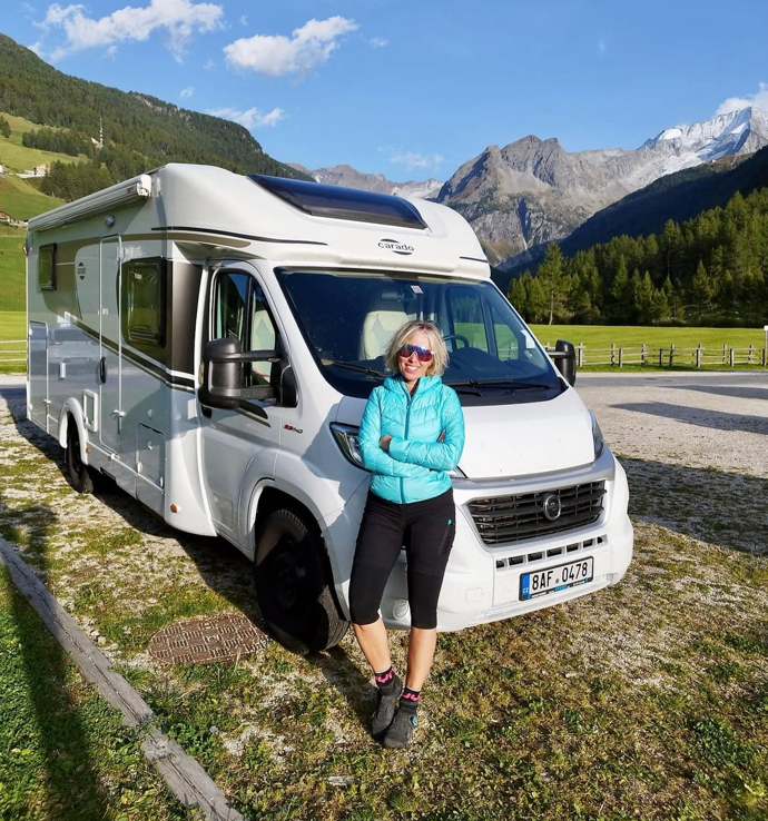 Alena Zárybnická v Alpách.