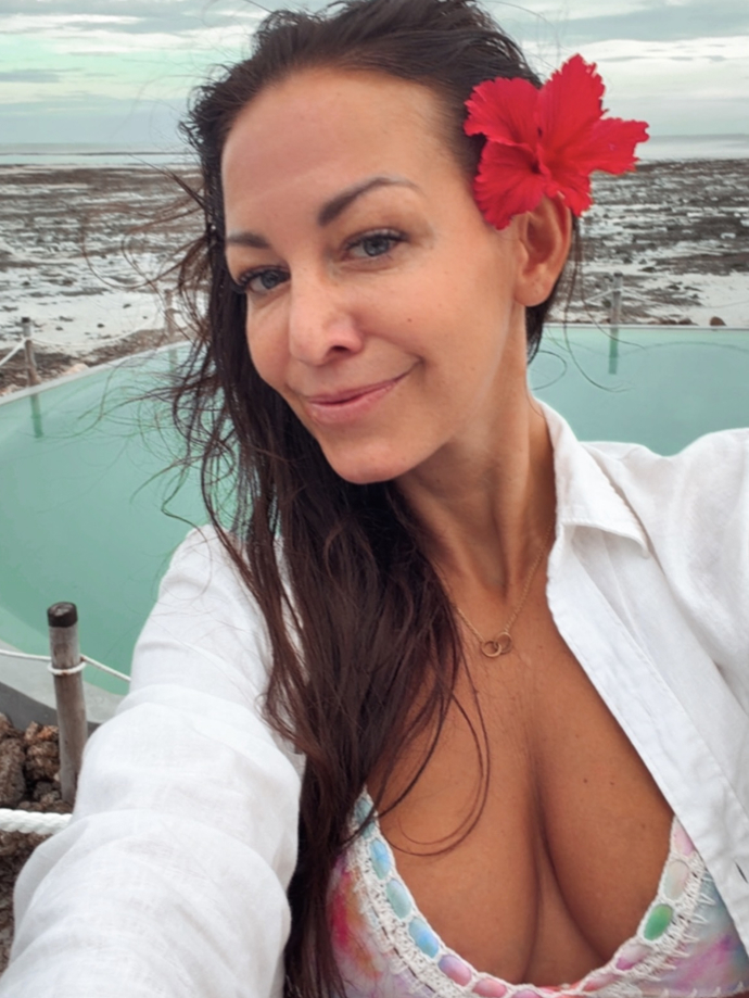 Agáta Hanychová na dovolené. 