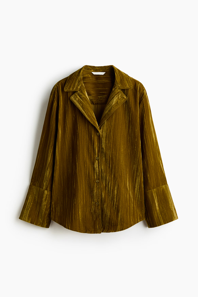 Sametová košile, H&M, 739 Kč