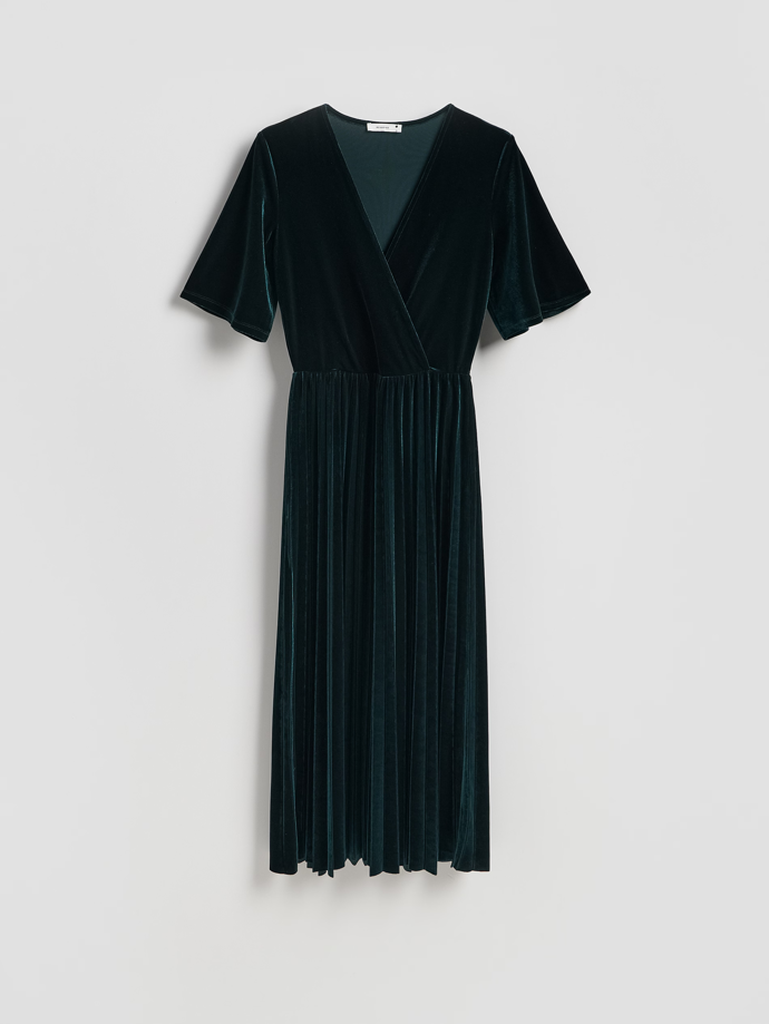 Velurové šaty s plisováním, Reserved,
799 Kč