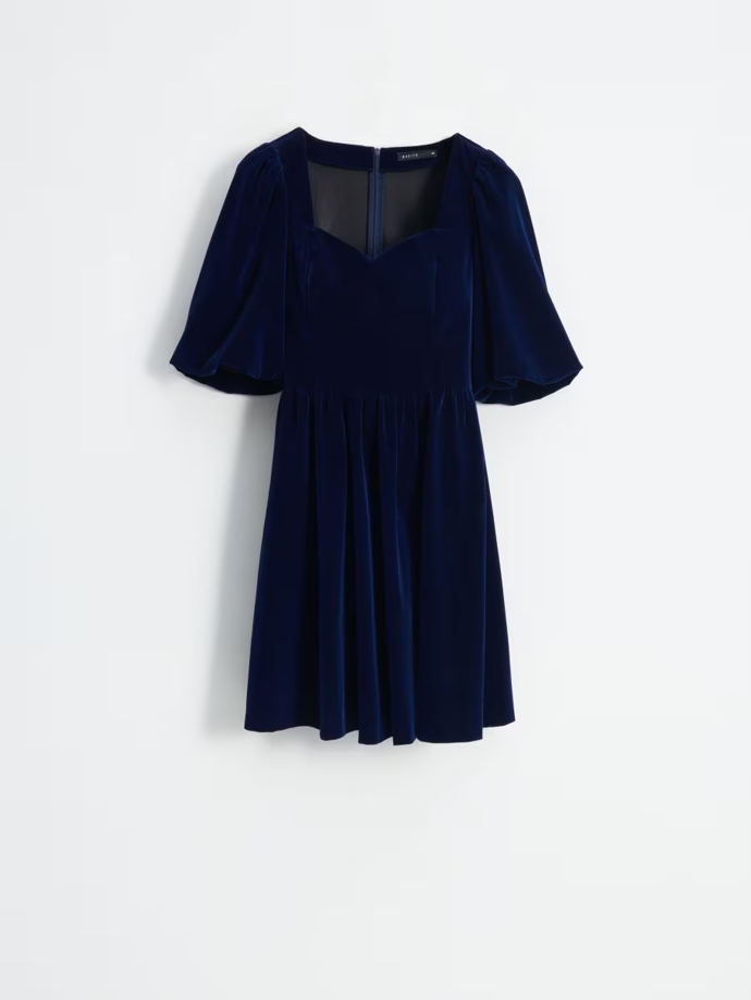 Velurové mini šaty, Mohito, 999 Kč