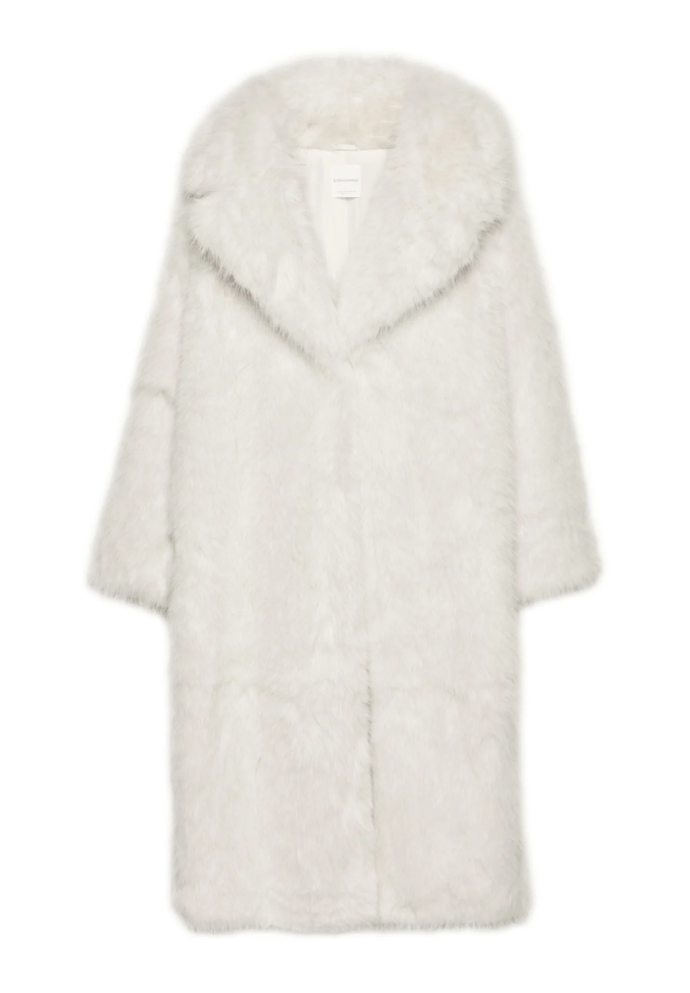 Kožešinový zimní kabát, Stradivarius, 2299 Kč