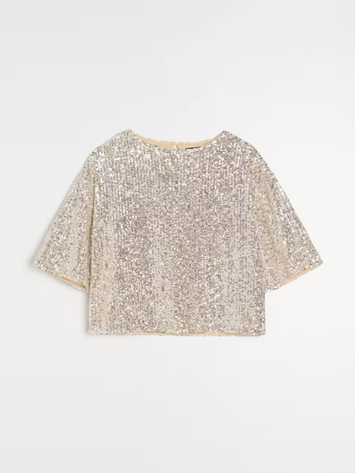 Flitrová halenka s krátkým rukávem, Sinsay, 299 Kč