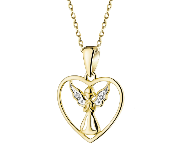 Zlatý přívěsek s diamanty, APART, 5590 Kč