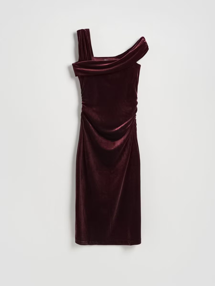 Velurové midi šaty, Reserved, 899 Kč