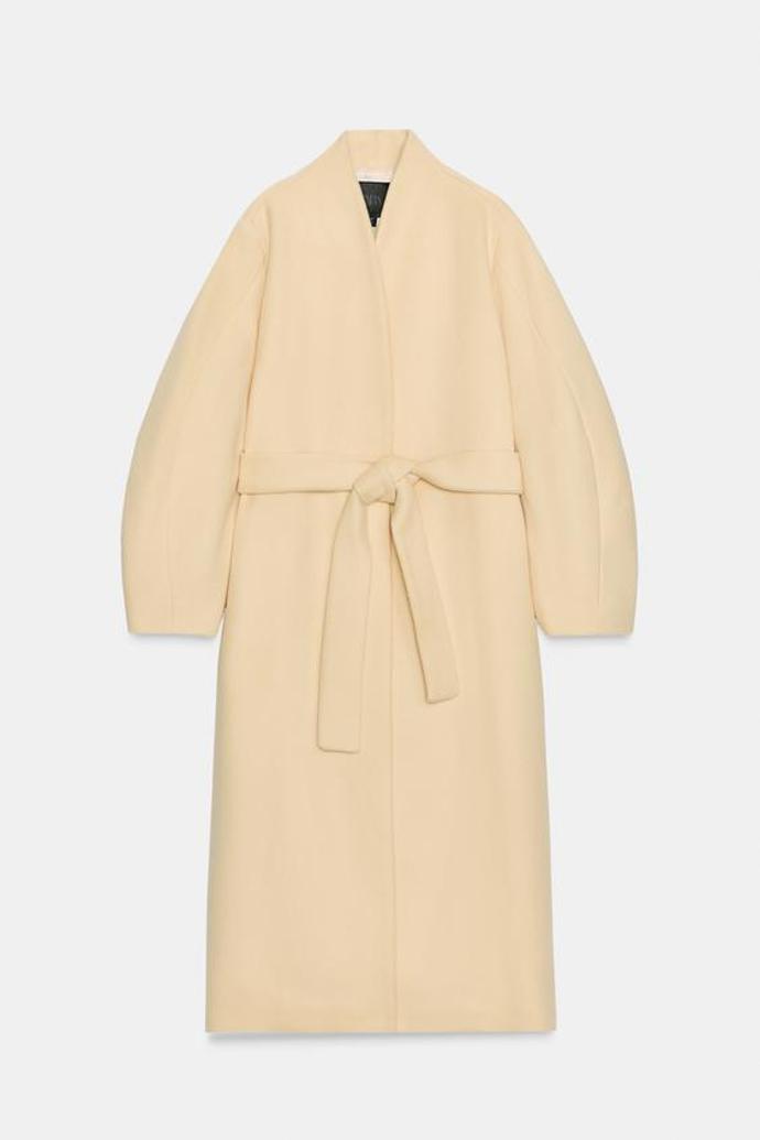 Kabát oversize z vlněné směsi, Zara, 4599 Kč