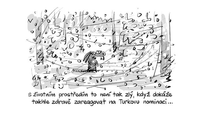 Koláž parodující Filipa Turka.