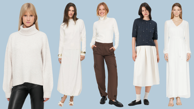 Jak nosit barvu roku 2026: Cloud Dancer tvoří perfektní základ pro elegantní outfity i nečekané kontrasty