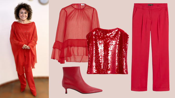 Sváteční outfit v barvě Vánoc nejen pro dámy 75+: Jitka Zelenková zářila celá v červené