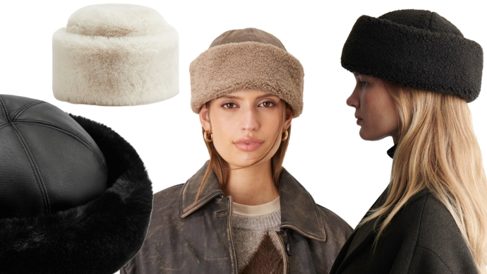 Obdobu pillbox kloboučku najdete letos všude i v chlupaté verzi. 