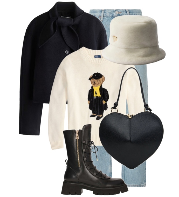 Stylingy s bucket hat na zimu připravila stylistka Nikola Jankovská. 