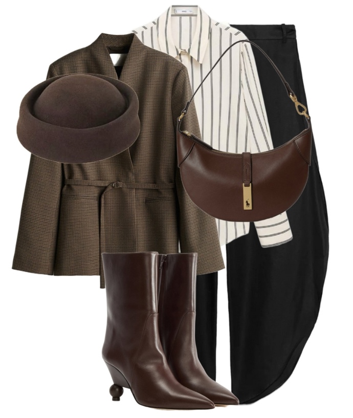 Silueta a ženské křivky patří do stylingu k výraznému pillbox kloboučku. 