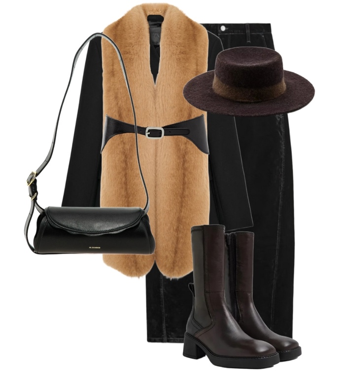 Přepásání páskem a vytvoření siluety je žádoucí. 