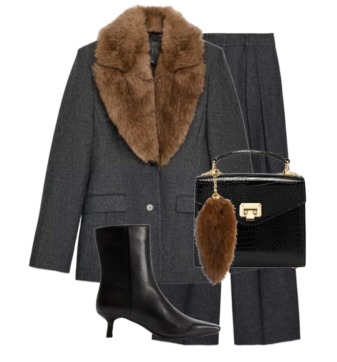 Kožešinky zdobí i límce kabátů a sak. 