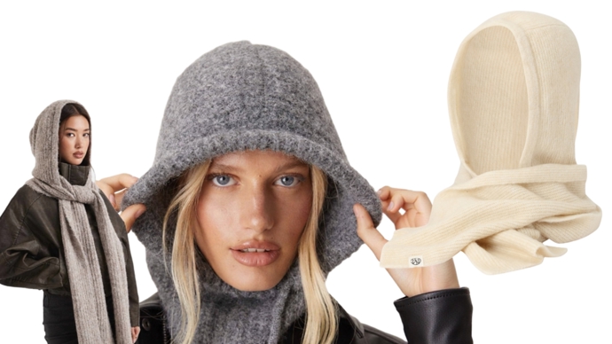 Velkým hitem jsou aktuálně i šály s kapucí. 