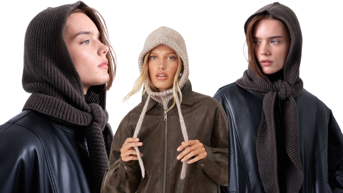 U tohoto typu doplňku dbejte na to, aby byla kapuce lehce větší a neponičila vám těsností účes. Výhodou je spojení se šálou, lépe tak drží, kde má. 