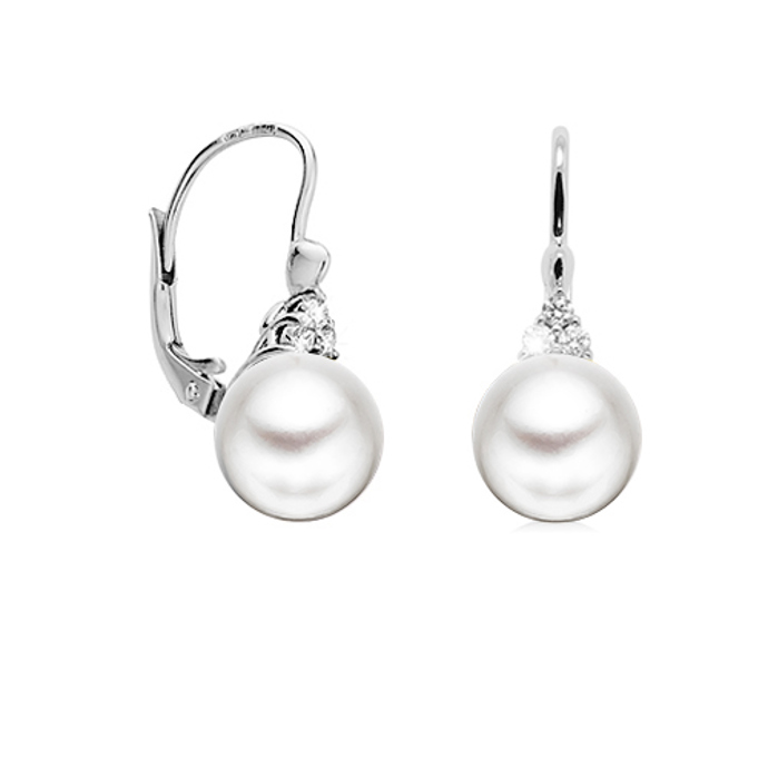 Náušnice s přírodními perlami a diamanty, JK šperky, 24 540 Kč