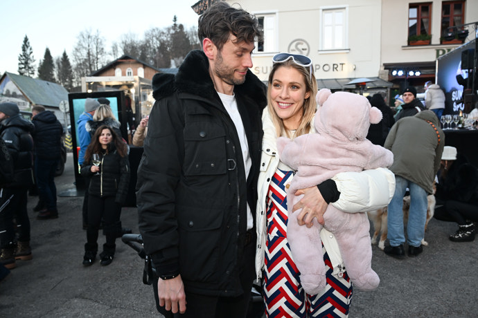  Kateřina Klausová s partnerem a dcerou.