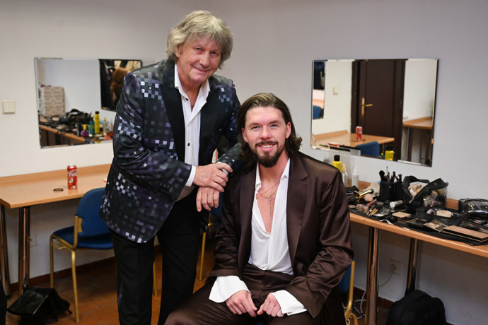 Stanislav Hložek se synem Matyášem.