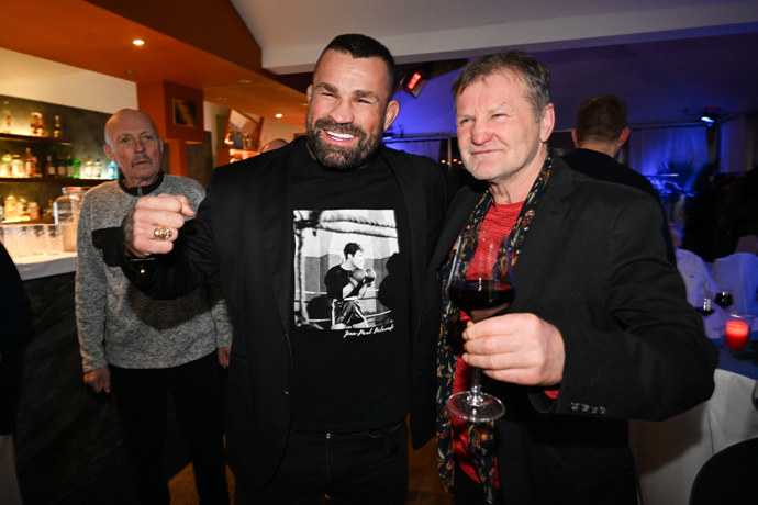 Karlos Vémola na křtu dokumentu Život je sranda. 