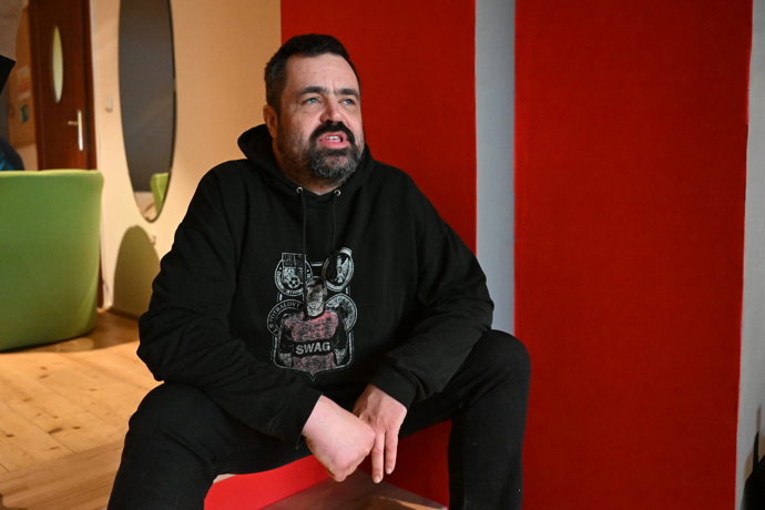 Pavel Novotný na tiskové konferenci Clashe 14.