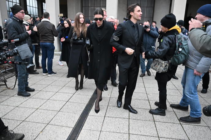 Leoš Mareš po boku své ženy Moniky.