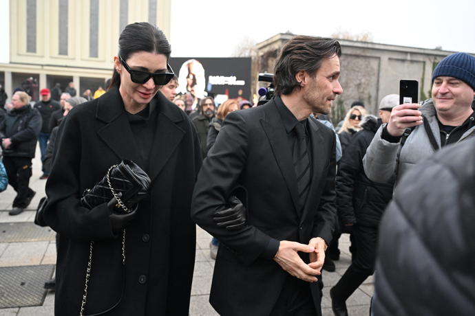 Leoš Mareš po boku své ženy Moniky.