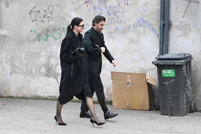 Leoš Mareš po boku své ženy Moniky.