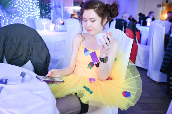 Eva Toulová na křtu dokumentu Život je sranda. 