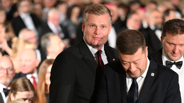 Filip Turek na předávání státních vyznamenání.