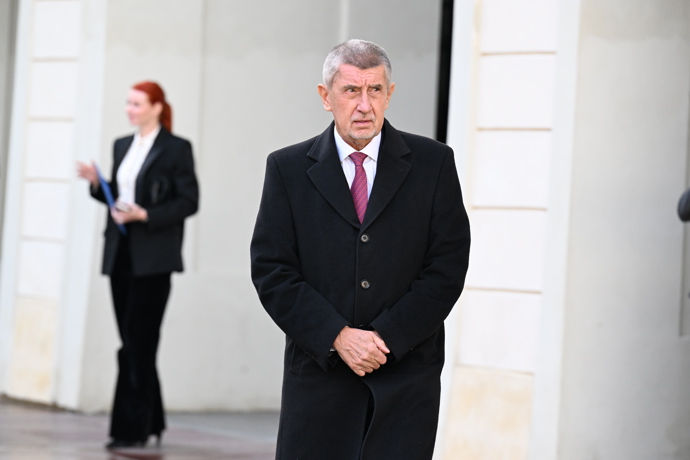 Andrej Babiš na Pražském Hradě.