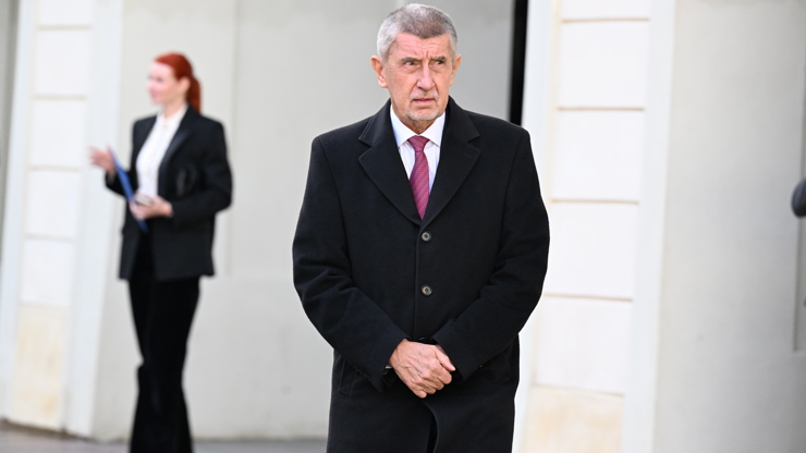 Andrej Babiš na Pražském Hradě.