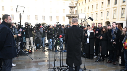 FOTO: Andrej Babiš před novináři.