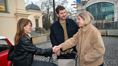 FOTO: Říbalovi se pozdravili s Martou Jandovou.