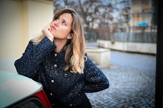 Zpěvačka Emma Smetana na Marks and Spencer akci.