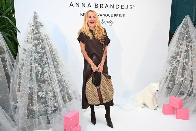 Vendula Pizingerová dorazila na vánoční večírek Anny Brandejs. 