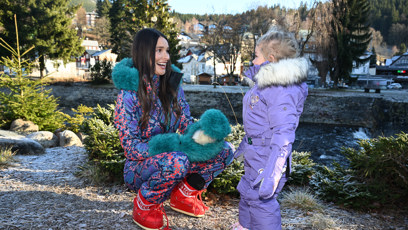 FOTO: Nikol Švantnerová dorazila do Špindlu se svou dcerou.