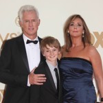 Talia Balsam se vdala za Slatteryho pět let po rozvodu s Clooneym, mají spolu syna. Rodinka na společném snímku z roku 2011.