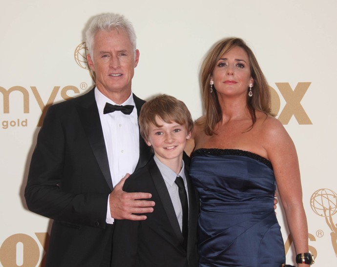 Talia Balsam se vdala za Slatteryho pět let po rozvodu s Clooneym, mají spolu syna. Rodinka na společném snímku z roku 2011.